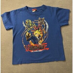 Yugioh Boys Blue T Shirt Large Anime Collector Vintage Shirt 1998 Good Condition